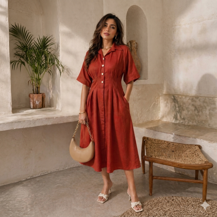 Dhara Cotton Slub  ·  Rust