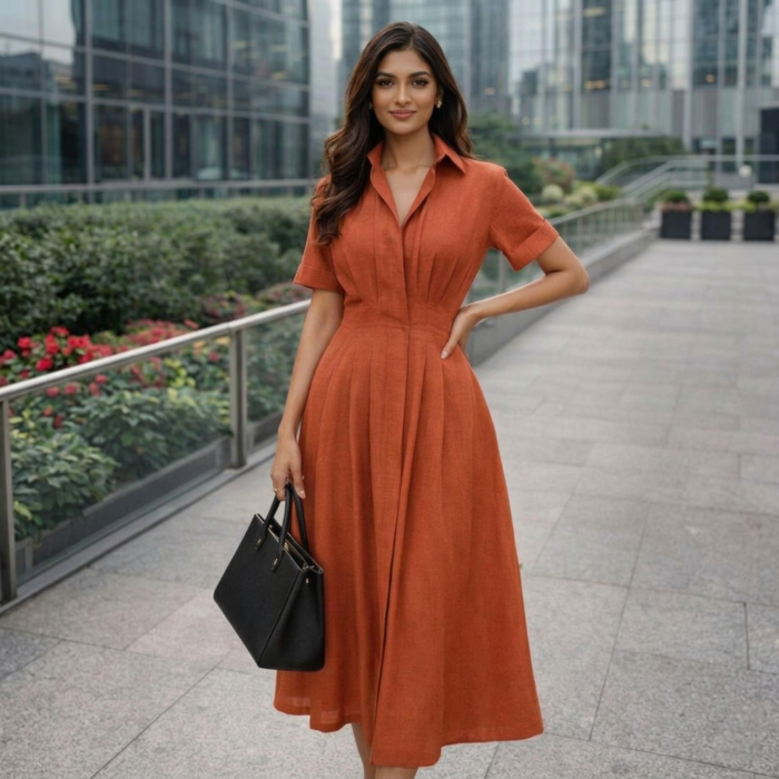 Sedona Sunset Button-Down Midi