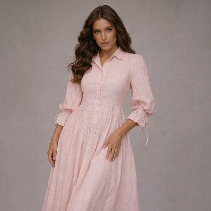 Starlight Navy Buttoned Maxi