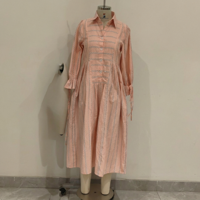 Soma Yarn-dyed Dobby  ·  Blush Peach